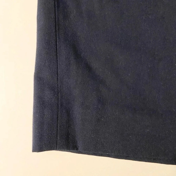 Vintage Liz Claiborne Girl Guide Blue Skirt  Brown Belt Petite 14 - Picture 5 of 10